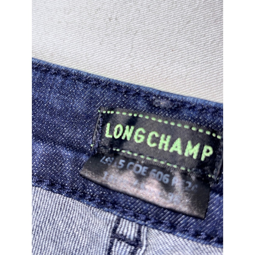 Longchamp Dark‎ Wash Straight Leg Denim Jeans Women Size euro 36 Cotton Blend 8